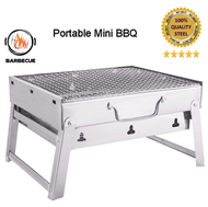 【No Rusty】Stainless Steel Foldable BBQ Grill Charcoal Roast Barbecue Pan 2