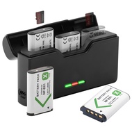 NP-BX1 Battery（2 Pack） and 3-Channel USB Battery Charger Set for Sony NP-BX1 /M8 Cyber-Shot ZV-1 ZV-