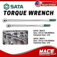SATA Adjustable Mechanical Torque Wrench Ratcheting Hand Tool 96411 110-550Nm 3/4" | 96412 160-800Nm