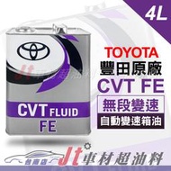 Jt車材 - 豐田原廠 TOYOTA CVT FE FLUID 無段變速箱油 4L 日本原裝進口 含發票