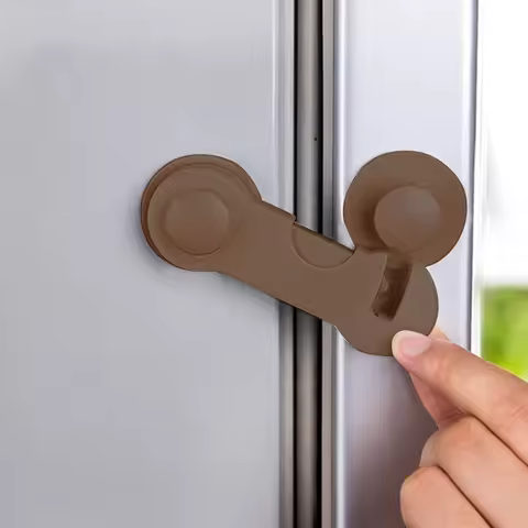 4 PCS Self-Adhesive Fridge Lock Latchs System Refrigerator Lock Fridge Freezer Door Locks Kids Baby 