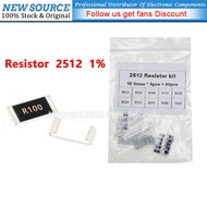 [50PCS] 2512 SMD Resistor Assorted Kit 10ValuesX5PCS 1% R010 1R00 R100 R220 R050 R470 R330 Ohm