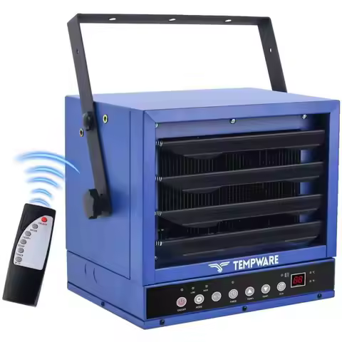 240V Hardwired Electric Garage Heater 7500W with Remote Control | an-orced Shop Heater with 12H Time