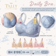 BIG Size Bra TALLY 8199 Size 38-44 Cup D Jumbo Bra/ Without Wire Brocade Material Size 38-44 Cup D