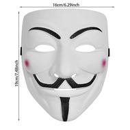 【READY STOCK】Anonymous Guy Fawkes Mask/Movie Cosplay V For/Halloween Christmas Party Gift/Horror Blu