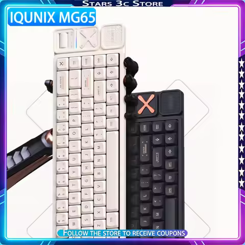 IQUNIX MG65 Pro Low Axis Mechanical Keyboard Wireless Bluetooth Aluminum Alloy Casing Portable Light