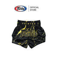 Fairtex กางเกงมวย BS1947 สี Black Marble กางเกงมวยไทยไมโครซาติน ทรงเพรียว เอวยางยืด 8 แถบ กระชับขึ้น