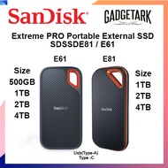 SanDisk Extreme Portable SSD E61 / SanDisk Extreme Pro Portable E81 -500GB/ 1TB / 2TB / 4TB - Type A - Type C