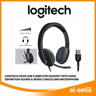 LOGITECH H540 USB COMPUTER HEADSET WITH HIGH DEFINITION SOUND & NOISE CANCELLING MICROPHONE