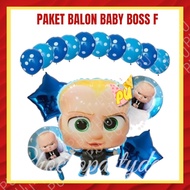 BABY BOSS F Balloon Package Baby Boss Birthday Decoration/