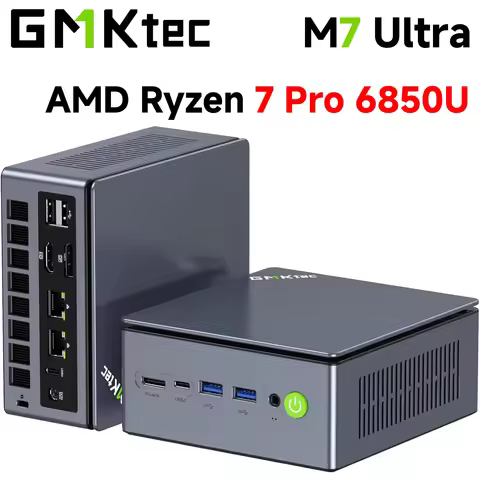 GMKtec M7 Ultra AMD Ryzen 7 PRO 6850U DDR5 4800MT/s PCIe4.0 x4 WiFi 6E BT5.2 Quad Display OCulink Du