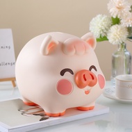 Heo đất nhựa tiết kiệm tiềntrang trí decorhandmade bò sữa/ lợn vương miện