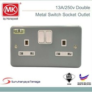 1 gang / 2gang Metal Clad 13A Switch Socket MK G2946 / G2977 (SIRIM)