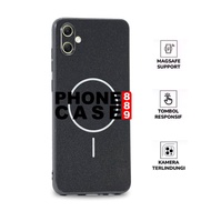 CASE MAGSAFE SAMSUNG A05 SAMSUNG A05S CASE MAGSAFE BLACK GLOSSY MAGNETIC MAGSAFE MAG-12 PHONE