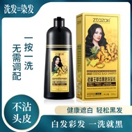 AT-🌞to Beautiful New Hair Dye Solid Color Black Hair Color Cream Natural White to Black One Black Mature Ginger VHH1