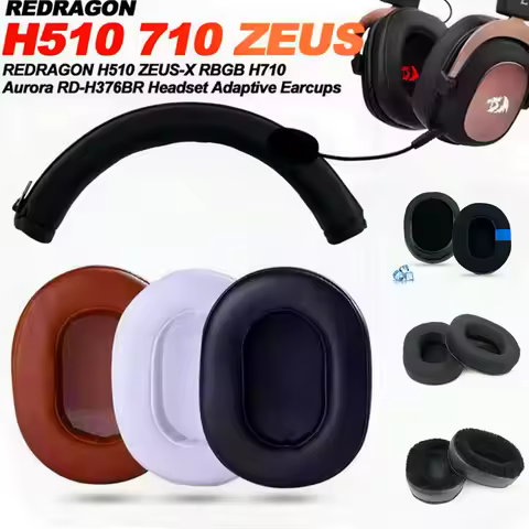 Replacement Earpads Earmuffs Mesh Cloth Memory Covers Sponge Protein Ear Pads For REDRAGON H510 710 