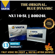 VARTA NX110-5L - 80D26L Blue Dynamic - Nissan Cefiro, Navara, Sentra & Toyota Fortuner, FJ Cruiser