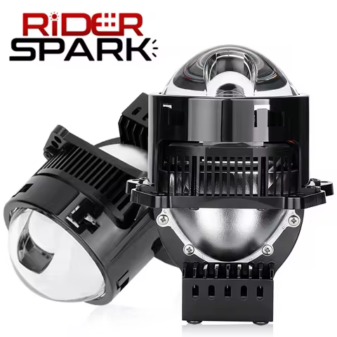 2PCS Laser 3.0 Inch Bi LED Hyperboloid Projector Lens Hella 3R G5 Headlight Bulb 6000K High Low Beam
