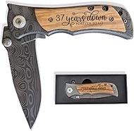 GiveGreatGift 37th Wedding Keepsake for Him, 37 Years Marriage Gift for Husband, Sculptures Annivers