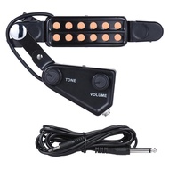 TaffSTUDIO Acoustic Guitar Pickup With Tone Volume Control - P-011 - 12 Hole Acoustic Guitar Transdu