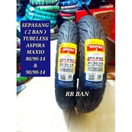 sepasang ban metic tubeless aspira maxio 80/90-14 dan 90/90-14 ban honda beat vario spacy xeon scupy