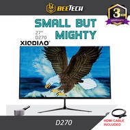 XioDiao D270 Q270W 27" Monitor / IPS Flat / IPS Curved / 2ms / 75Hz / 3 Year Warranty