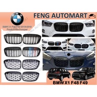BMW X1 F48 F49 2016-2019 Front Grille Kidney Glossy Black Diamond Meteor M Style Bumper Grill