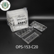 OPS-153 - BENXON Plastic Tray with Lock  (50pcs±) Bakery Food Box - Hot Dog Box - Bekas Roti Sosej