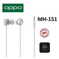 🔥Hot🔥OPPO Original Eraphone MH-151 🔥O-Fresh Stereo Earphones Support A9 A5 A54 Reno 5F Reno 2z 3 Pro