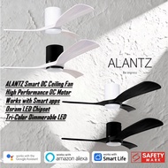 (FREE INSTALLATION BY AGENT)ALANTZ-DELIGHT 46 / 56 INCH SMART BLDC CEILING FAN 24W OSRAM LED LIGHT
