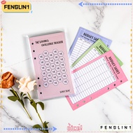 FENGLIN 48PCS Cost Saving Card, A6 100 Envelopes Eave Money Cash Envelopes, Easy To Save Euros USD B