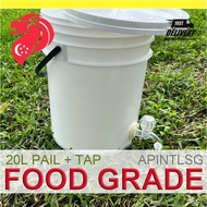 [SG SELLER] 20L Pail with Discharge Tap Food Grade