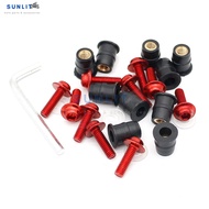 10pcs/Set Kit Motorcycle Accessories For GPX Demon GR200r DEMON GR 200r M5 Metric Rubber Well Nuts W