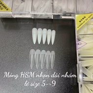 Móng úp lẻ size HSM chuẩn phom nhám sẵn hộp 500 móng