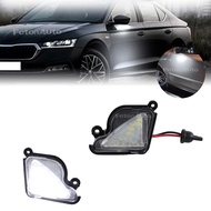 2PCS For Skoda Superb MK2 Octavia MK2 MK3 1ZLED rearview mirror light side mirror puddle lamp CANBUS