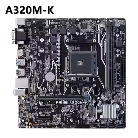 Desktop Motherboard For PRIME A320M-K Socket AM4 32GB VGA AMD A320 AMD Ryzen Athlon X4 A320 Placa-mã