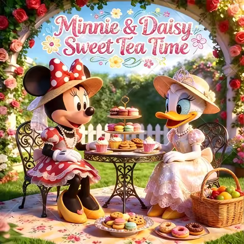 Disney Garden Diary Coloring Book for Adults Relaxing Mickey & Friends Garden Scenes Bold & Easy Str