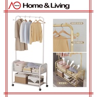 AO Home Clothes Rack Multifunctional Hanging Clothes Storage Shoe Rack Simple Landing Rack Bedroom F
