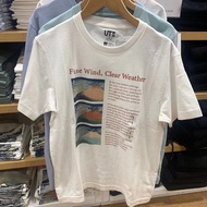 NEW Stock Uniqlo Edo Period Ukiyoe Hokusai Blue T-shirt Collaboration EDOUKIYO-ET Short Sleeve 43126