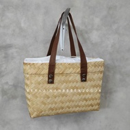 WULANDARI BAG (WITH BLACU) 35X13 H 23CM | Shopping bags, women's bags, hamper bags, bamboo bags, sag