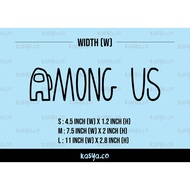 AMONG US LOGO vinyl sticker cutting