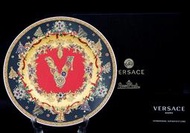 全新盒裝德國 Rosenthal x Versace2013年 雪亮聖誕麵包盤   盤徑18公分