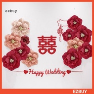 [EY] Crepe Paper Flowers DIY Handmade Paper Flower Wall Art Decoration for Home Party Wedding Birthd