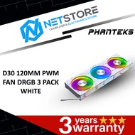 PHANTEKS D30 120MM PWM FAN DRGB 3 PACK (BLACK/WHITE)