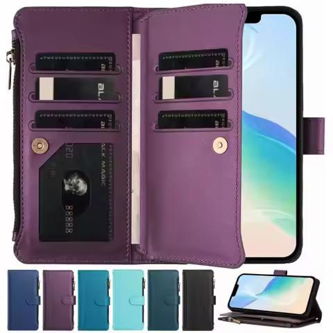 Zipper Pocket Cases For OPPO Realme Narzo 20 50 60 Pro 70X N55 N63 N65 13 14X 14 Pro Plus 5G Card Sl