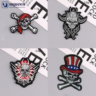 UQUEEN Punk Style Skull Embroidery Patch Apparel Repair Patch Clothing Accessories Footwear Hat Deco