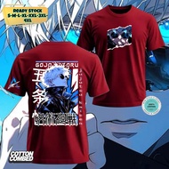 KATUN MEN'S TSHIRT JAPANESE ANIMEWanita JUJUTSU KAISEN GOJO SATORU NEW FULL COLOR 3DDesign REAL COTT