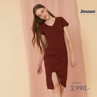 JOUSSE Pencil Working Dress Dress เดรสจู๊สส์ ชุดแซกสั้น สีน้ำตาล  เดรส ชุดเดรส เดรสแฟชั่นสวยๆ ชุดเดร