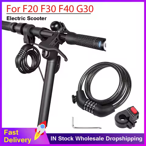 Anti-theft Chain Lock 4 Digit Password Cable Locks Electric Scooter for Ninebot F20 F30 F40 for Zero
