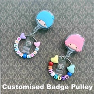 ❤ Customised Name Retractor ❤ Pulley Badge ❤ Ezlink Card Holder Retractable Key Chain ❤ Badge Reel ❤